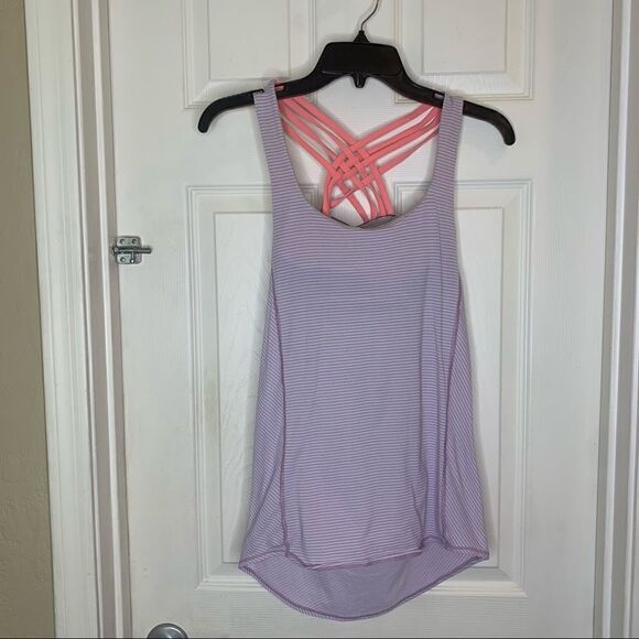 Lululemon Slay The Studio 2 in 1 Caged Back Tank Top Womens Size 4 - Picture 1 of 8